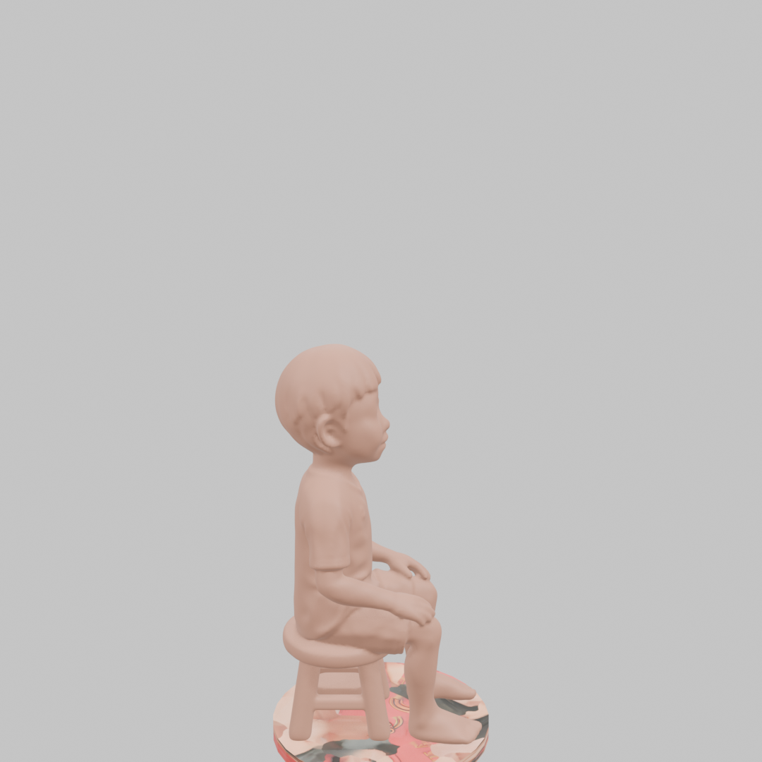 완성된 3D 메쉬 출력물